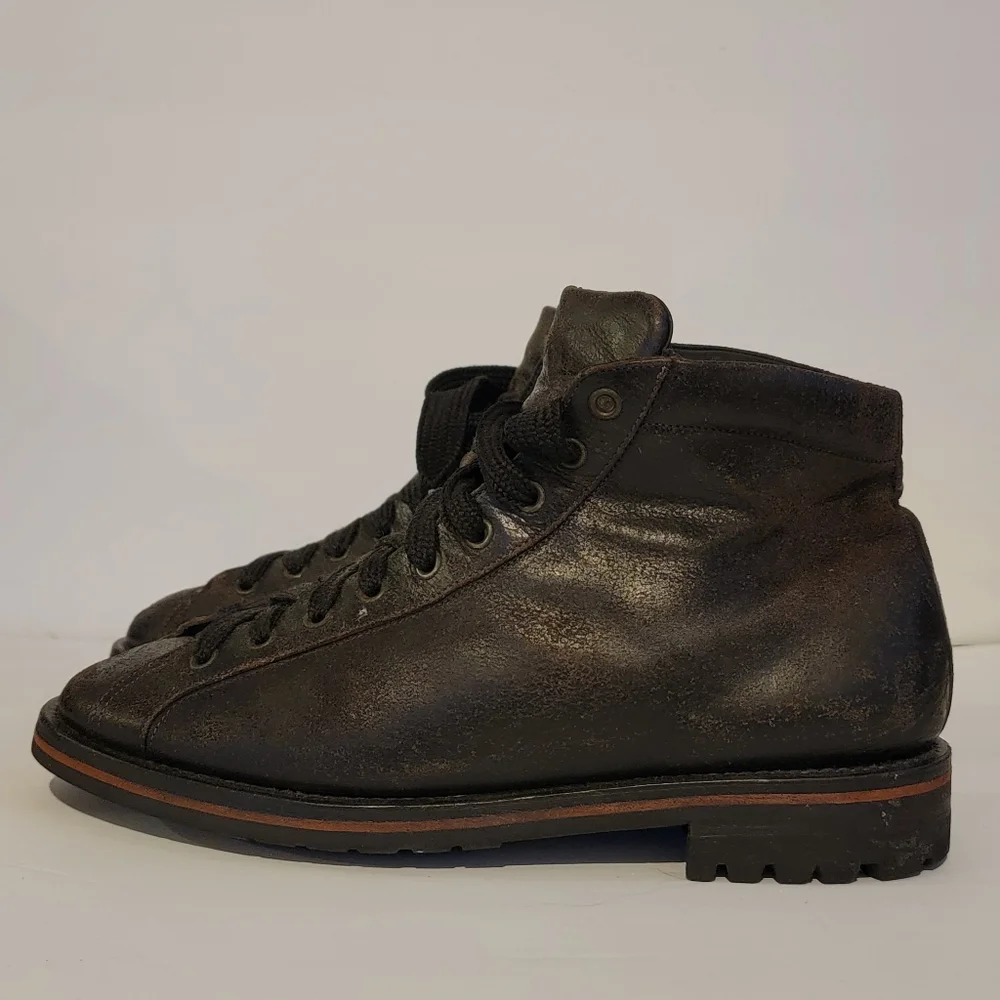 Celebrity-Owned Santoni Custom Boots - Size 9 - Black German Hunter Boot